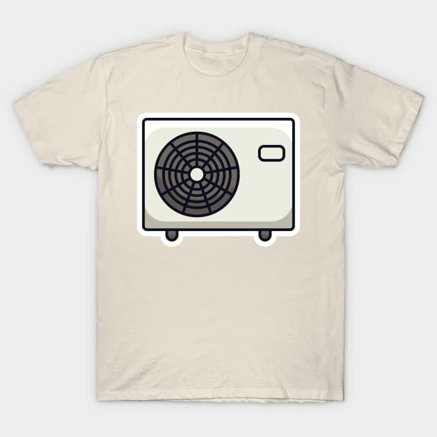Air Conditioning Ventilator Sticker vector illustration. Technology object icon concept. Various objects of air conditioners-condensing fan sticker vector design. T-Shirt by AlviStudio